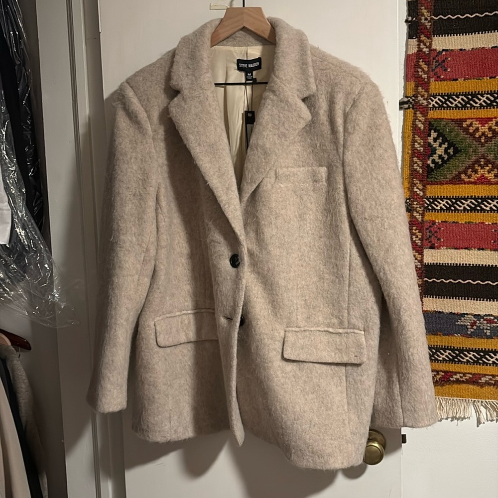 Steve Madden Nana Blazer Coat oatmeal